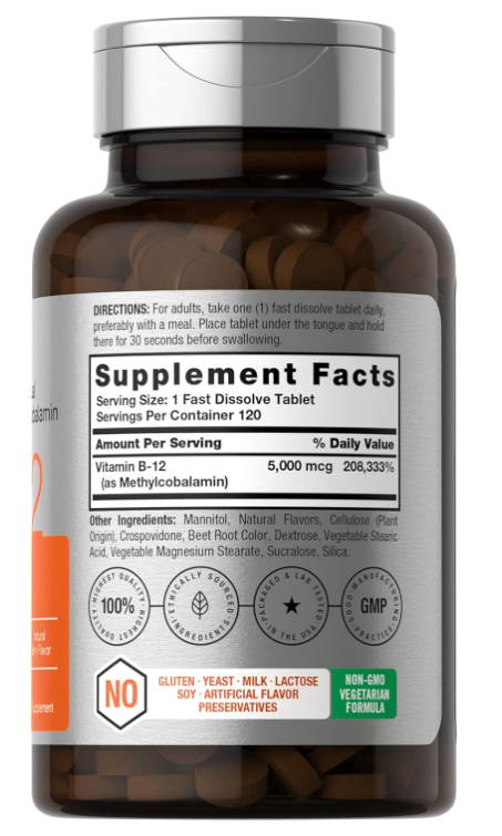 Horbäach Vitamina B12 de 5000 mcg - Image 2