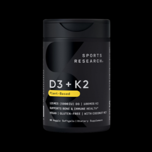 Sports Research Vitamina D3 + K2 con aceite de coco
